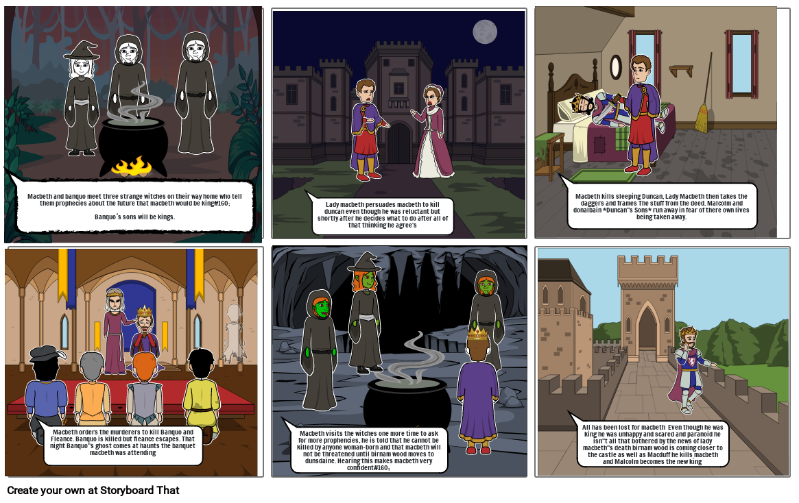 Macbeth and banquo meet three strange witches on the...