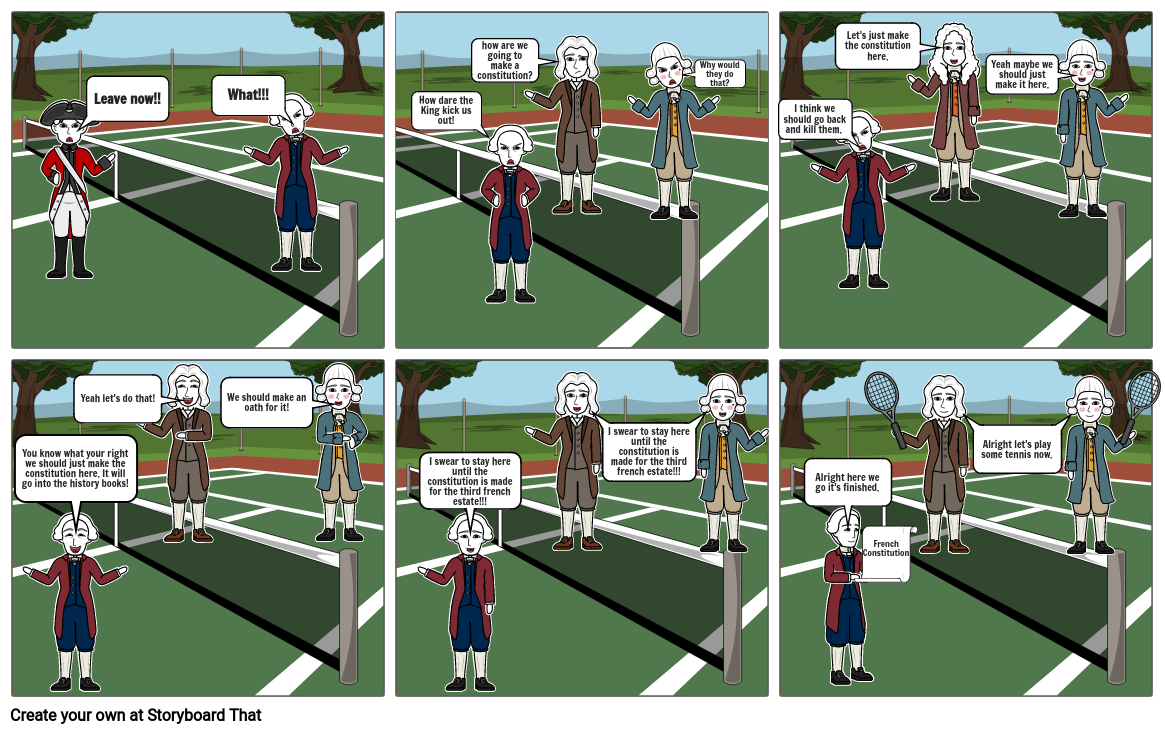 Tennis Court Oath Storyboard by 9f918188