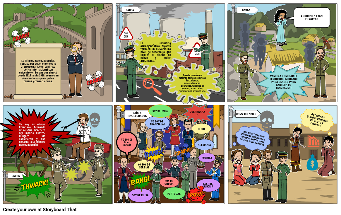 Primera Guerra Mundial Storyboard By 9fbd9e82 