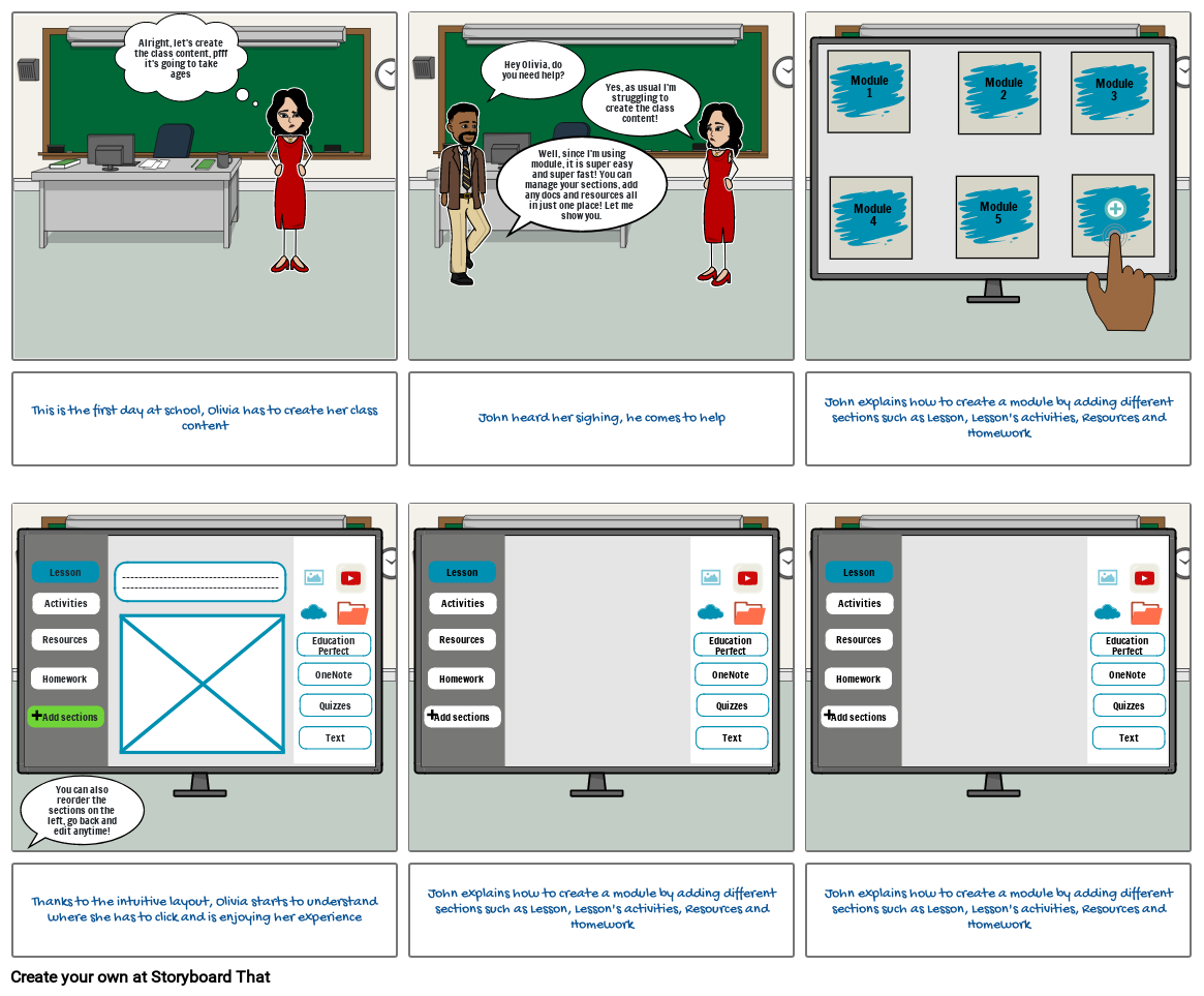 Storyboard for Canvas