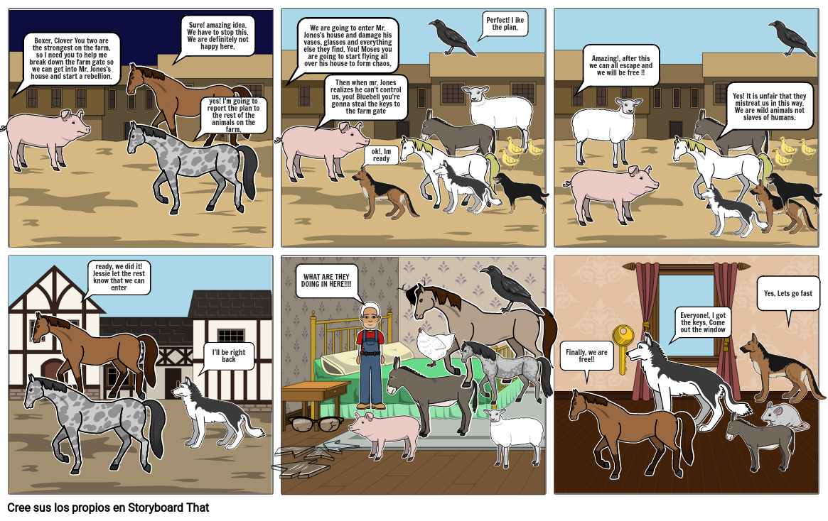 Animal Farm Comic Natalia R Storyboard by 9fe0deae