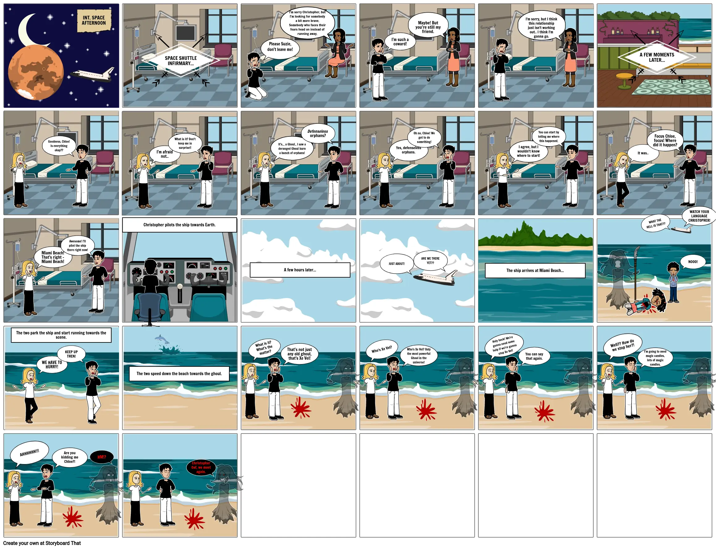 Movie storyboards