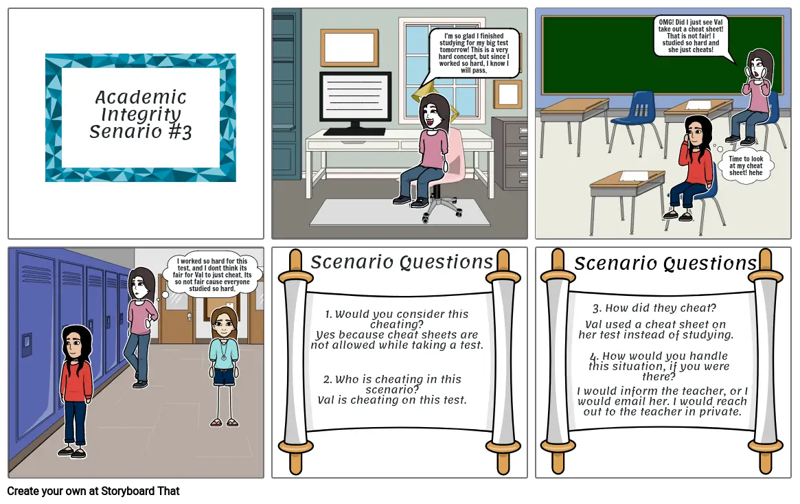 Academic Dishonesty Storyboard