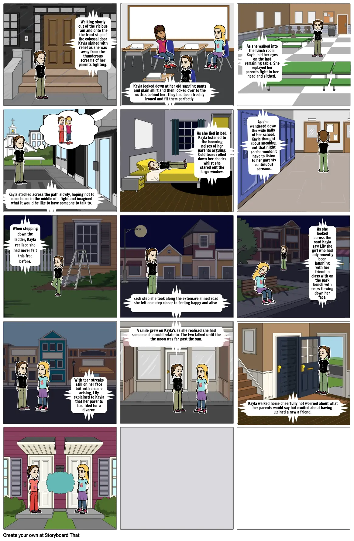 English Assessment Story board