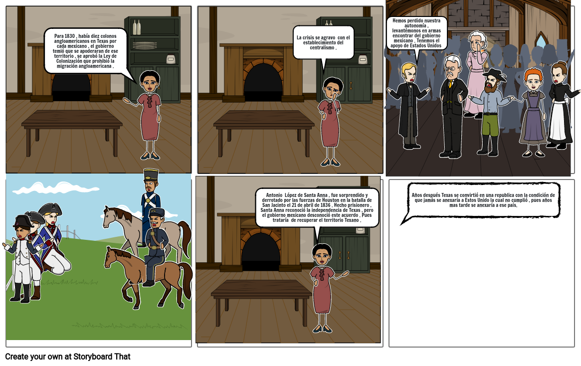 Fundacion De La Republica De Texas Storyboard By A0ace130 5563