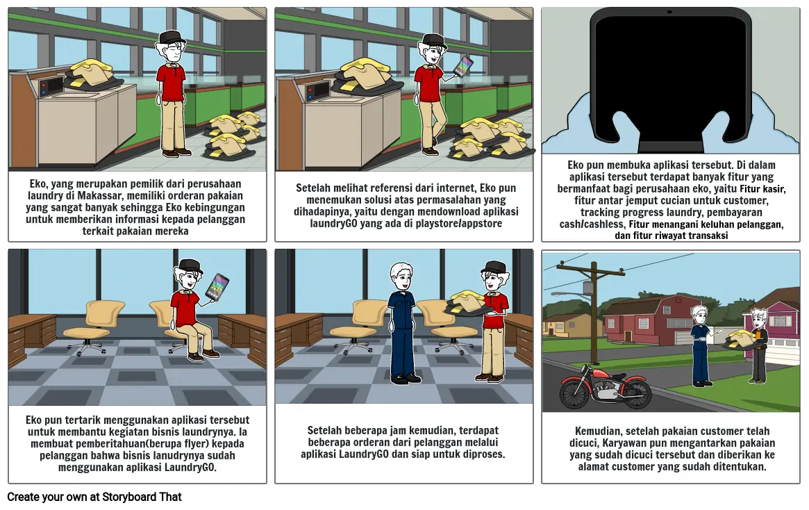 Storyboard LaundryGO (Pihak Perusahaan)