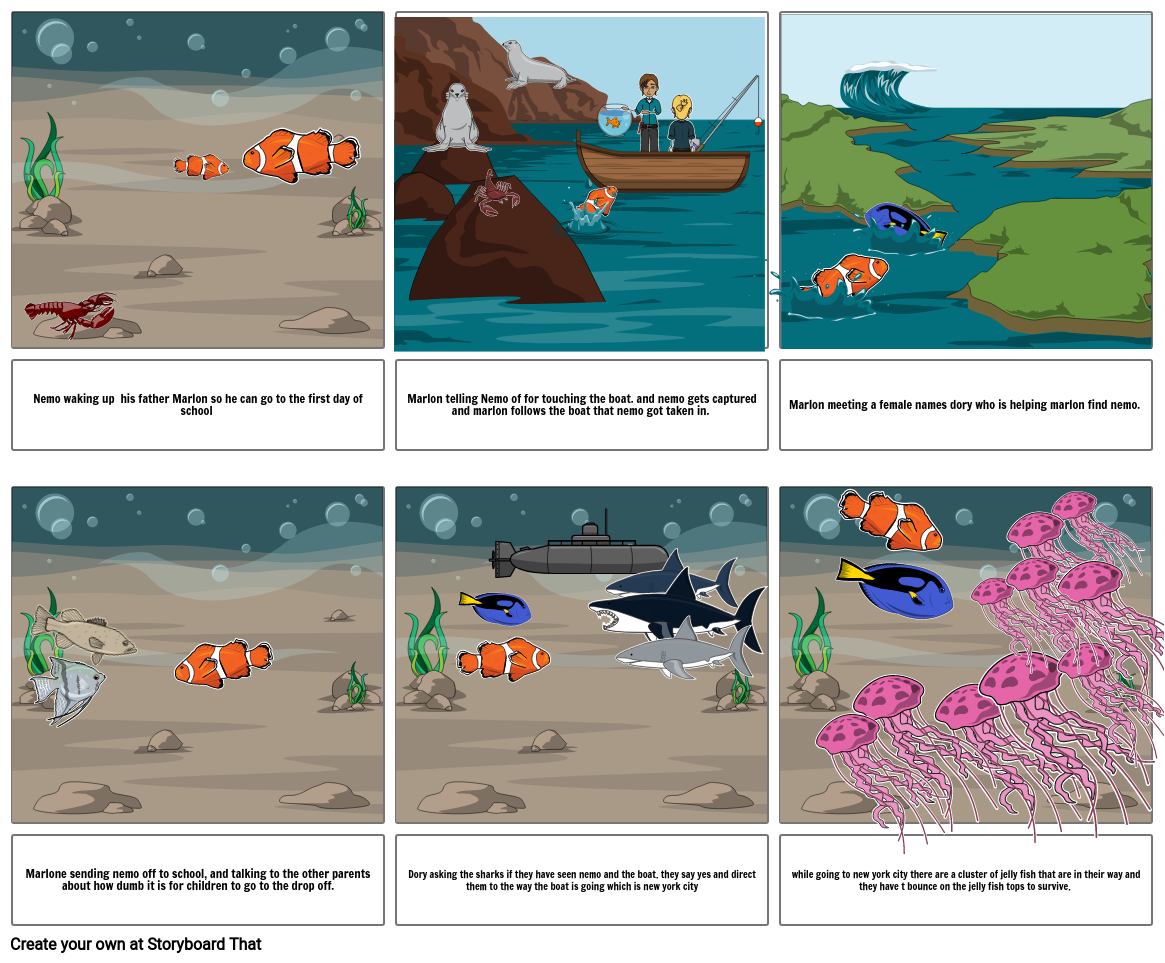 Finding Nemo Storyboard by a10d8a34