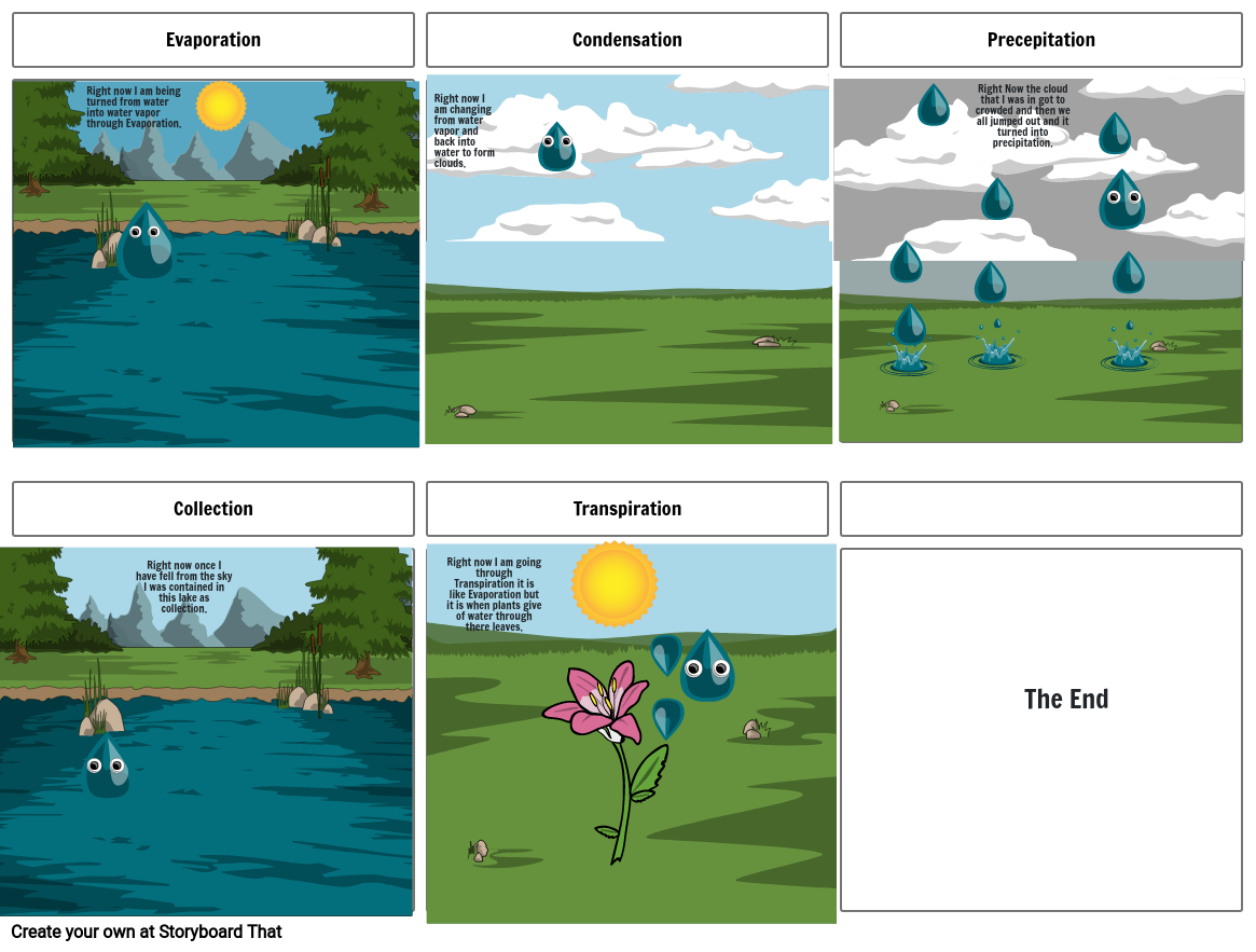 Life of a Water Droplet Storyboard by a14044fc