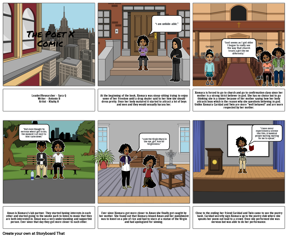 The Poet X - Genre Project Storyboard by a1604f88