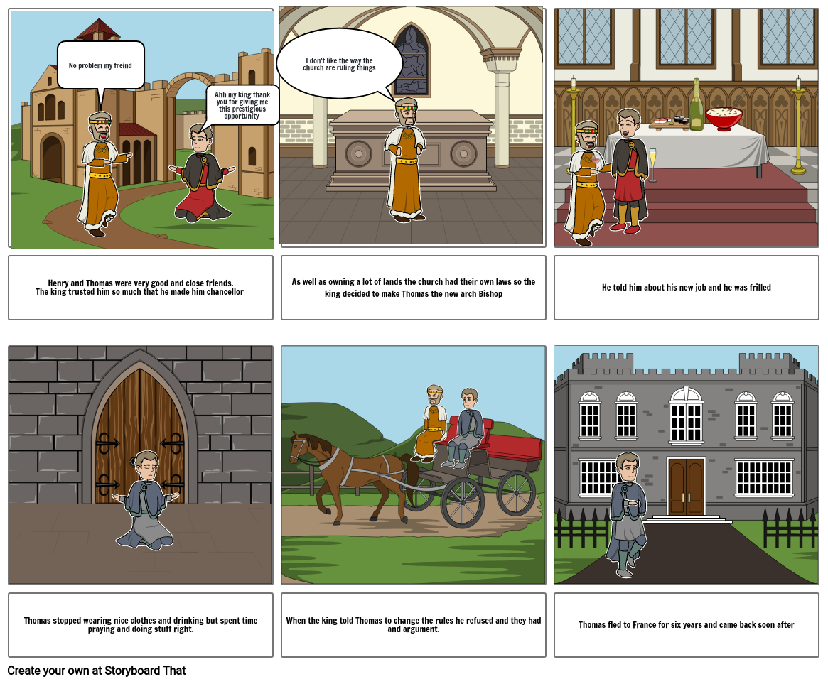 The murder of Thomas Becket Storyboard by a16a58e3