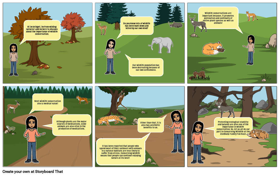 Wildlife Conservation Storyboard By A194b5ec