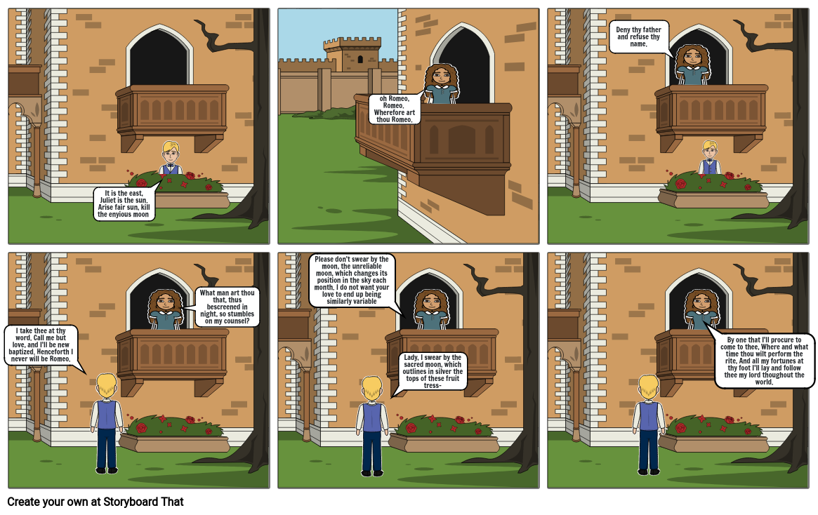 Romeo and Juliet comic strip Storyboard by a1ae062c