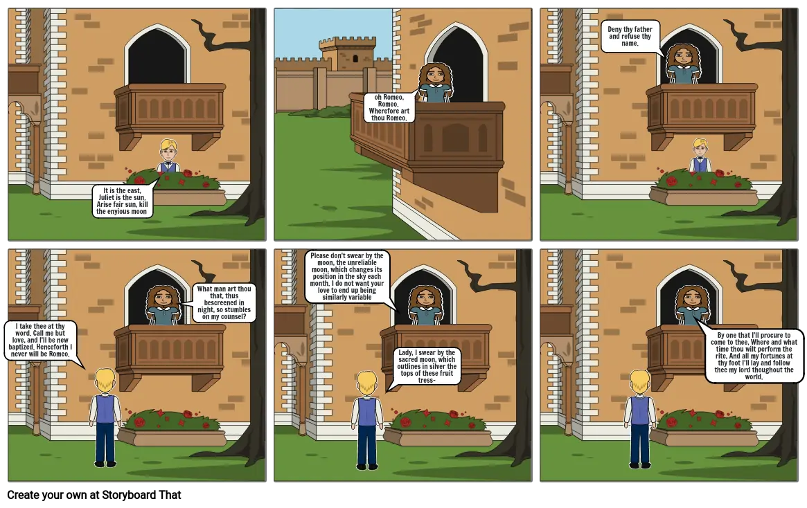 Romeo And Juliet Comic Strip Storyboard By A1ae062c 