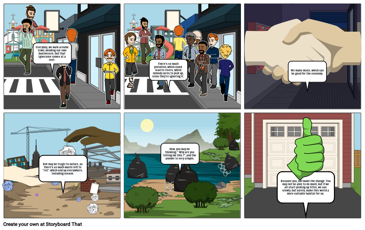 water pollution storyboard