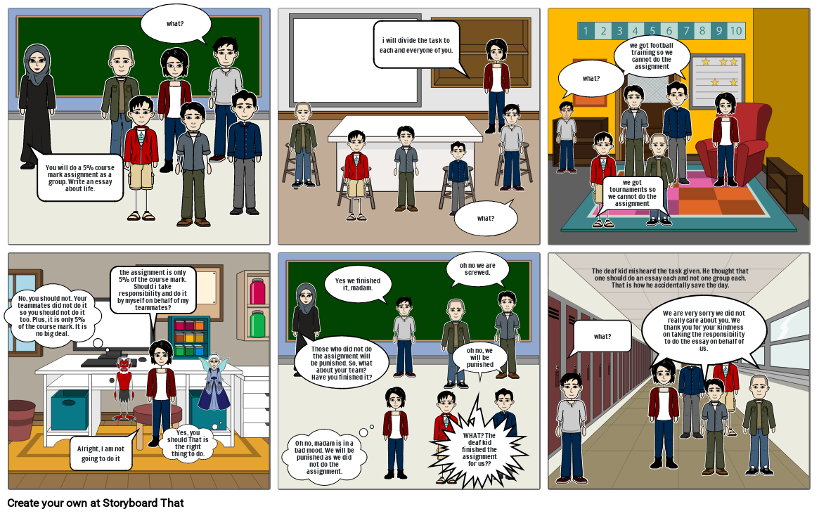 ASSIGNMENT storyboard (Team Firdaus) Storyboard