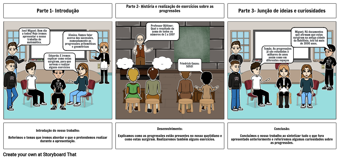 Storyboard 11ºH trabalho matemática