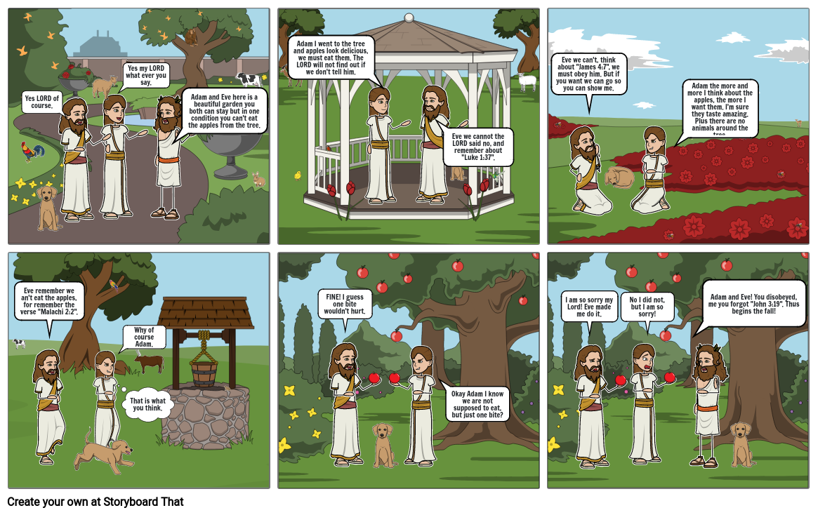 Adam and Eve Storyboard
