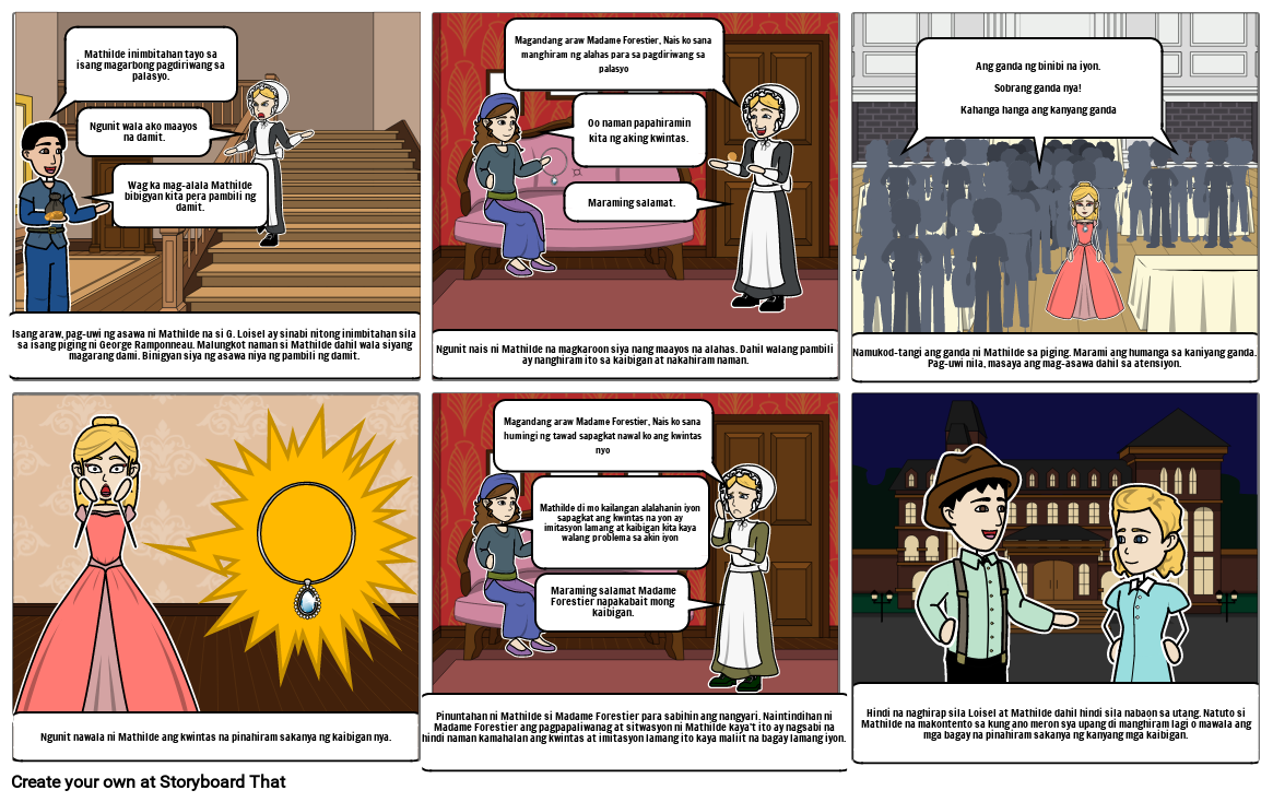 Ang kwintas Storyboard por a235e406