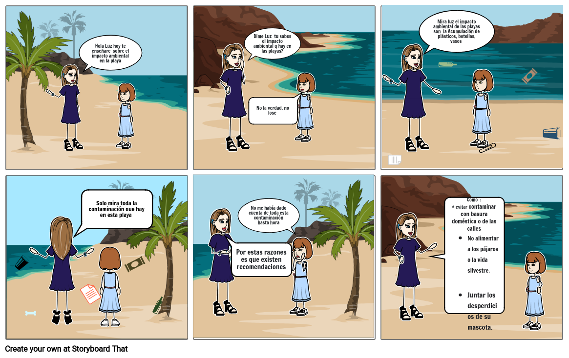 Impacto Ambiental En La Playa Storyboard By A2383f0a 6087