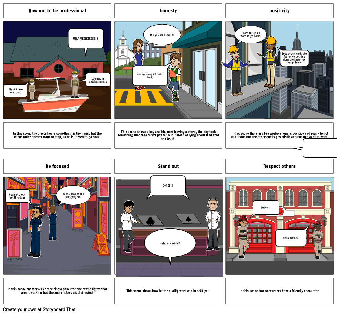 professionalism Storyboard par a25ed2f5