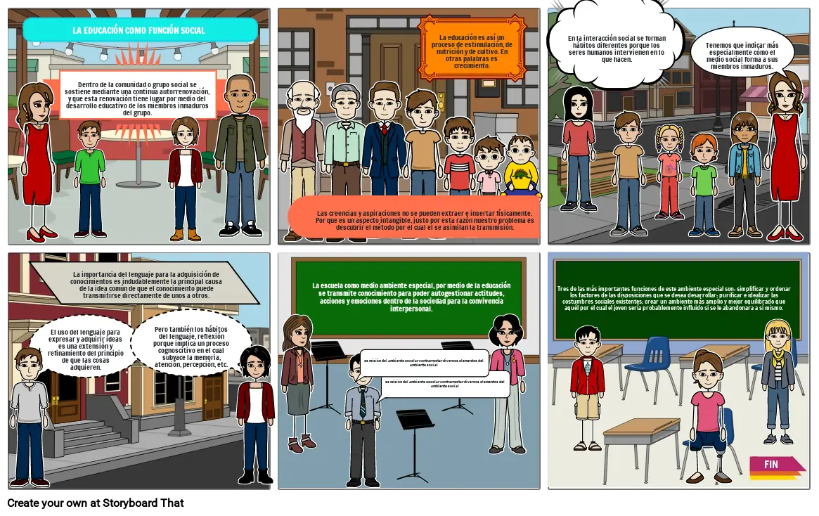 LA EDUCACIÓN COMO FUNCIÓN SOCIAL Storyboard por a2b0bbc5