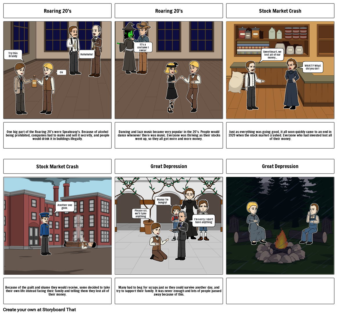 The Great Depression Storyboard by a2d58663