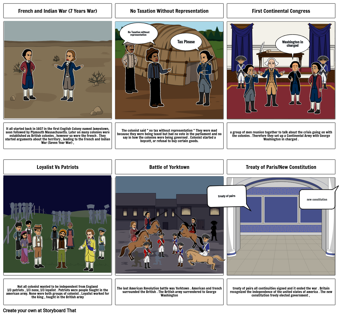 American Revolution Storyboard by a368ab91