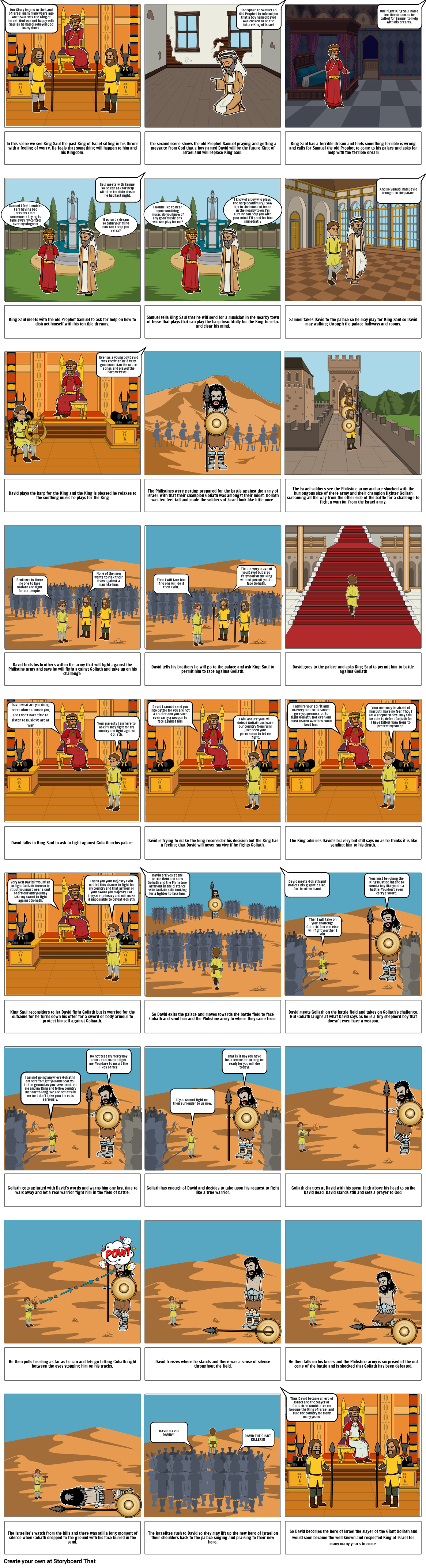 David Versus Goliath Comic Strip Storyboard By A36aa3f1