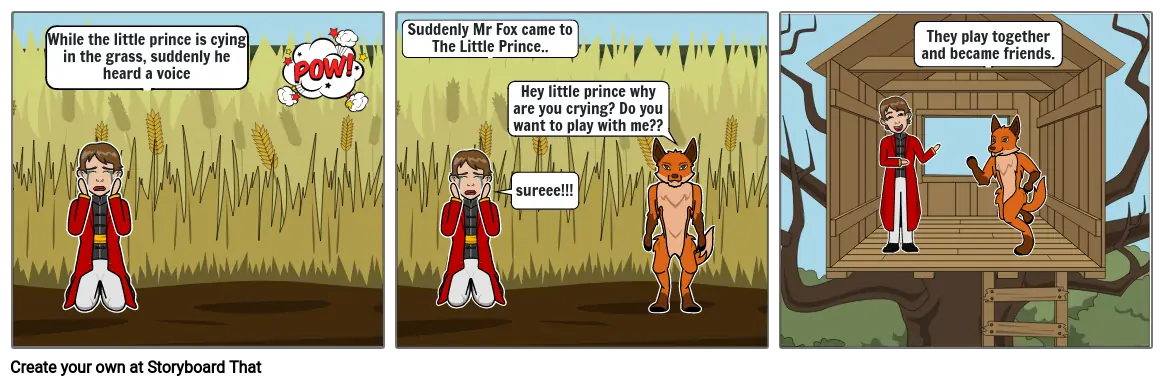 Conversation between The Little Prince and the fox