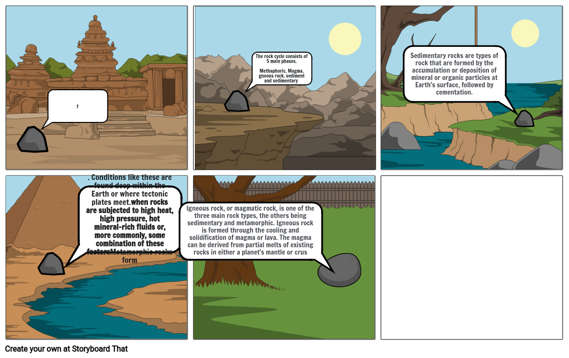 Rock Cycle comic strip Storyboard by a398f555