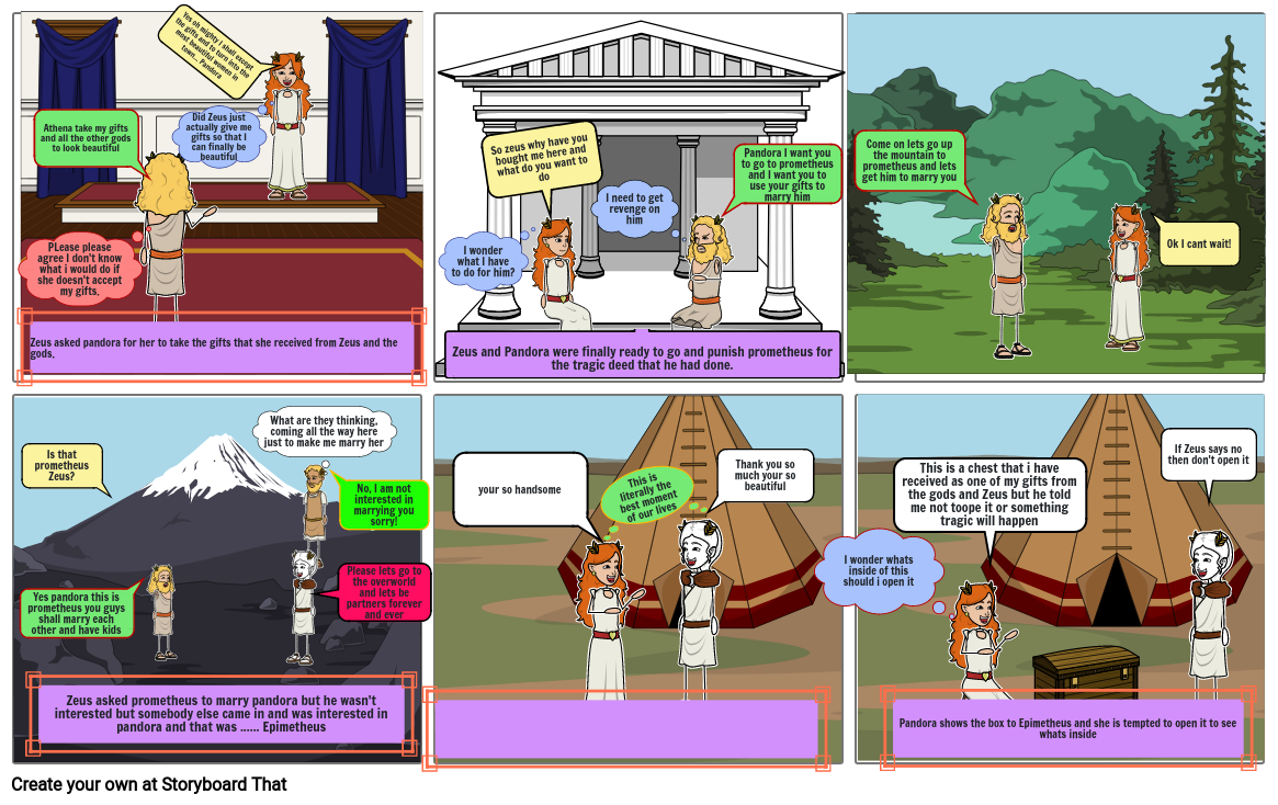 Pandora S Box Comic Strip Storyboard By A39fd5a1