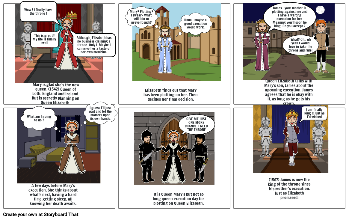 Queen Mary's Life Into Execution Storyboard by a3a52cc0