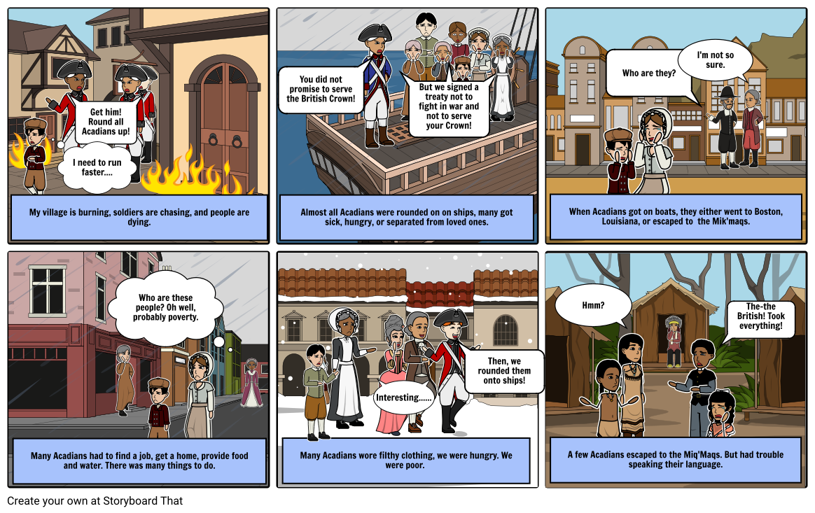 Acadians Storyboard by a3c4ce94