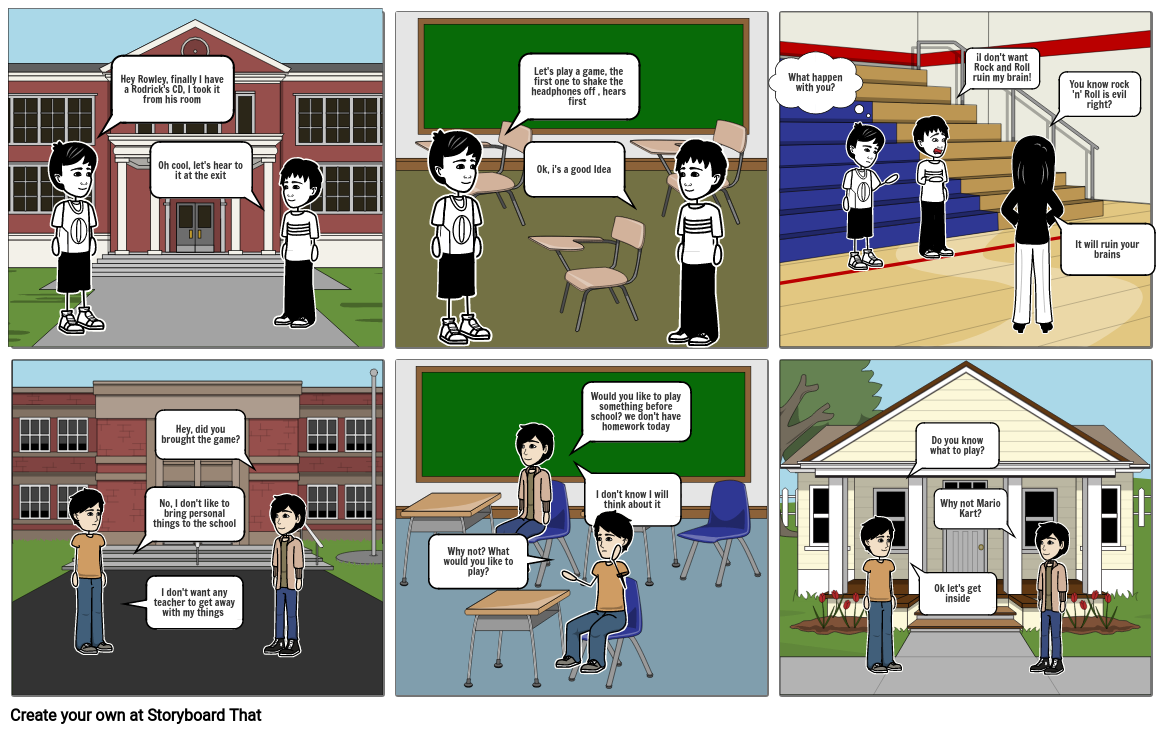 English Project Diary Of A Wimpy Kid Storyboard
