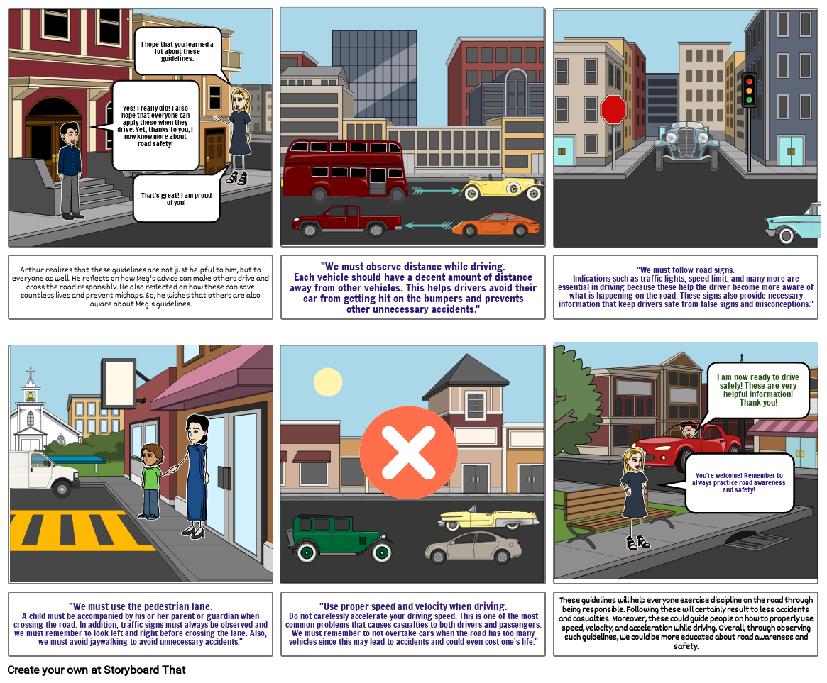 Safety road Storyboard by a3e8b01e
