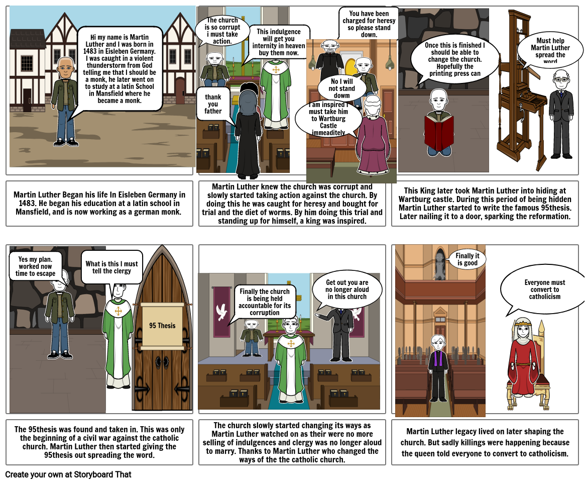 Religious reformation Storyboard by a3fd6e11