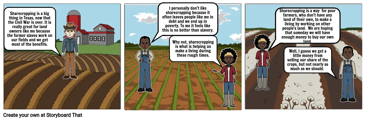 Effects of the Civil War Comic Strip: Sharecropping- Srida Ayeireddy