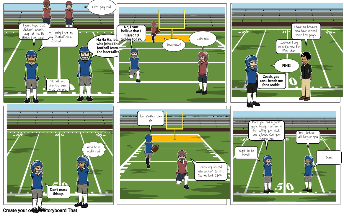 Bullying Comic Strip Storyboard by a4ad7bff