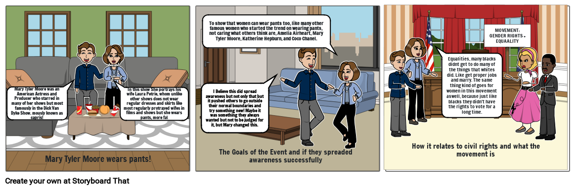 Civil Rights Movement: Pop Culture Storyboard par a4d921c0