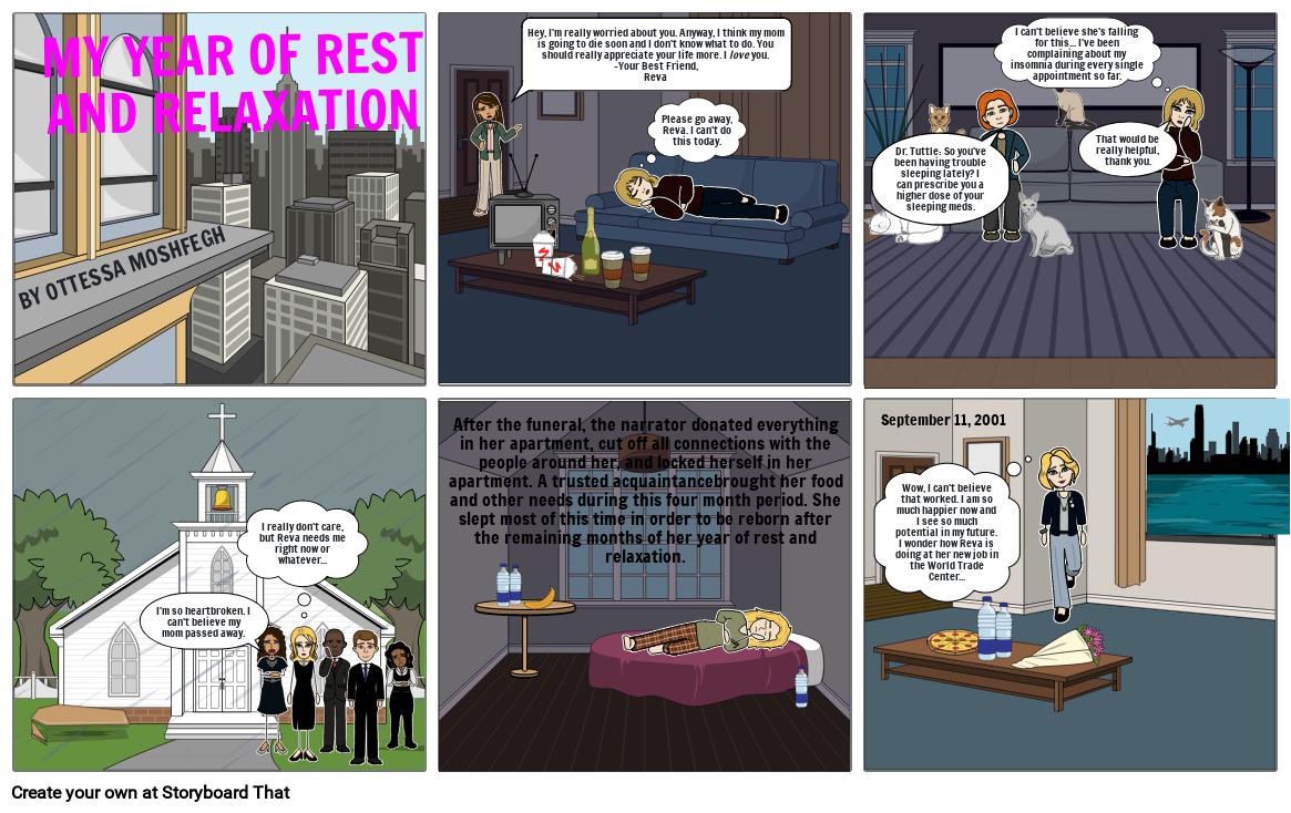 My Year of Rest and Relaxation Storyboard by a4fbd15f