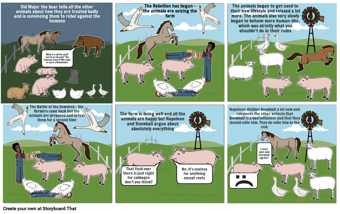 Animal Farm Storyboard by a535b3ab