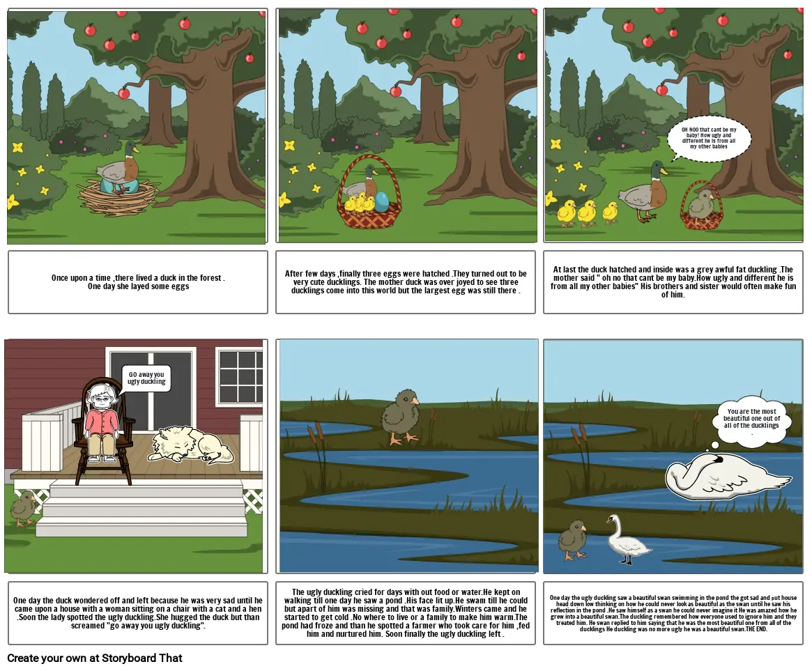 The Ugly Duckling Storyboard By A5817747