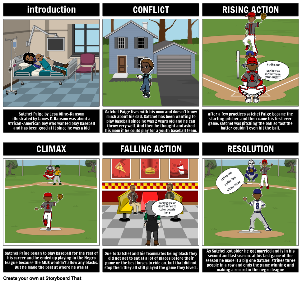 satchel paige story board