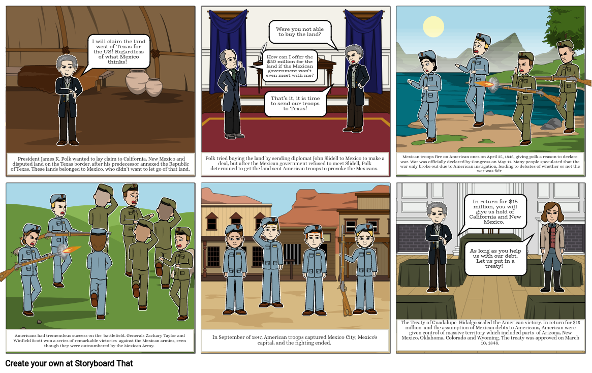 Mexican - American War Storyboard por a5a9bd3b