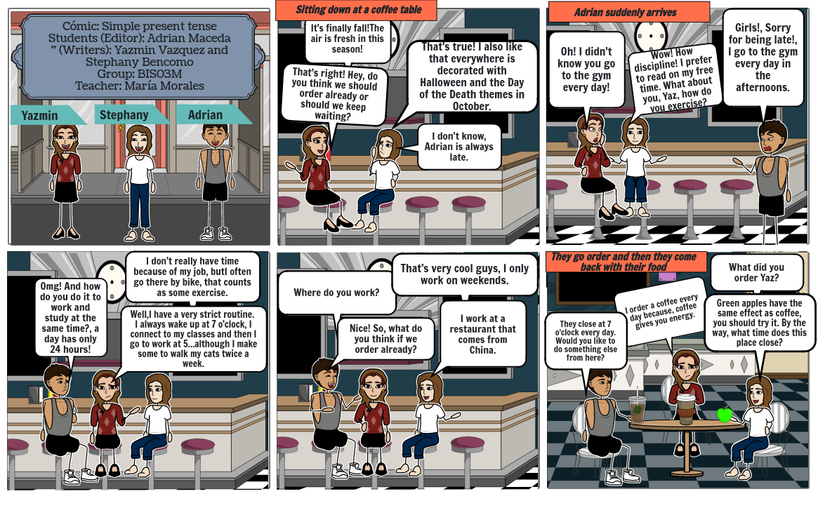 present simple comic Storyboard by a6521140015