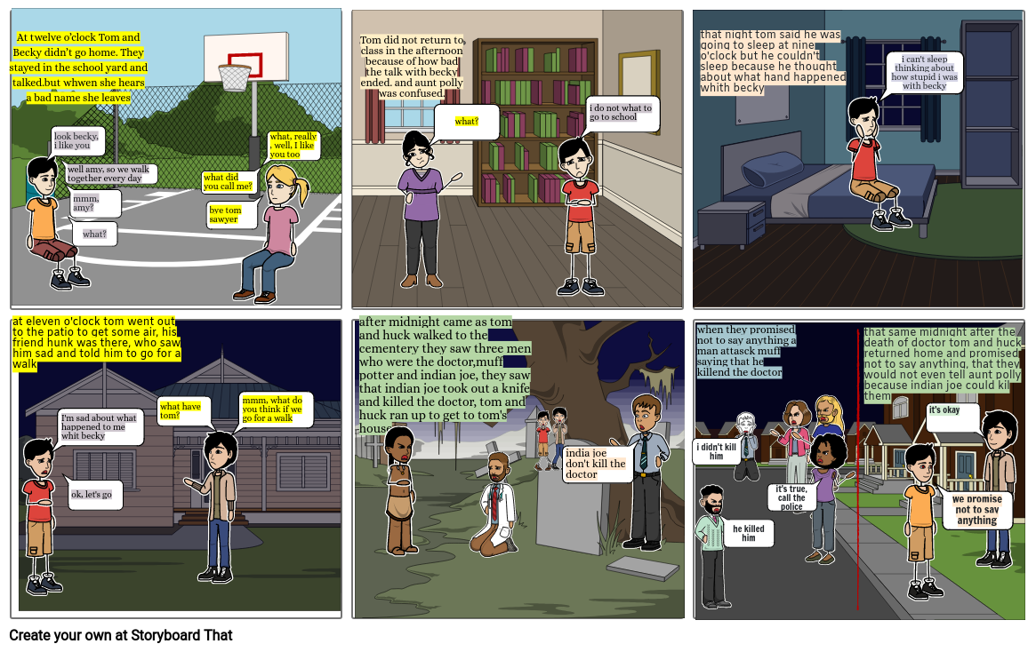 Las aventuras de Tom Sawyer Storyboard by a6c47d83