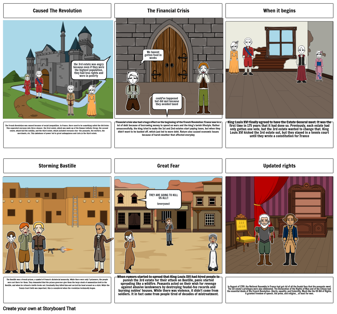 french revolution Storyboard by a6d708b9