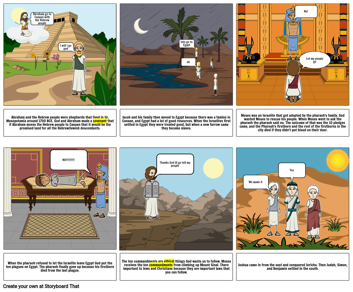 Exodus story board Storyboard by a6e1a051