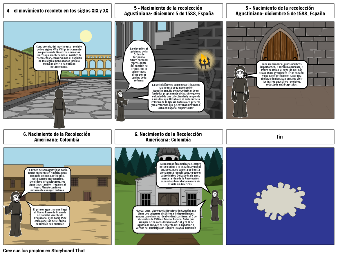 origen de los agustinos recoletos 2parte Storyboard