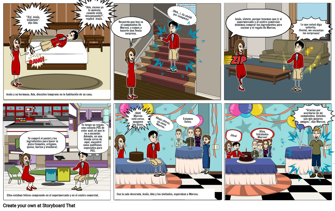 El CumpleaÑos De Marcos Storyboard By A723dba9 